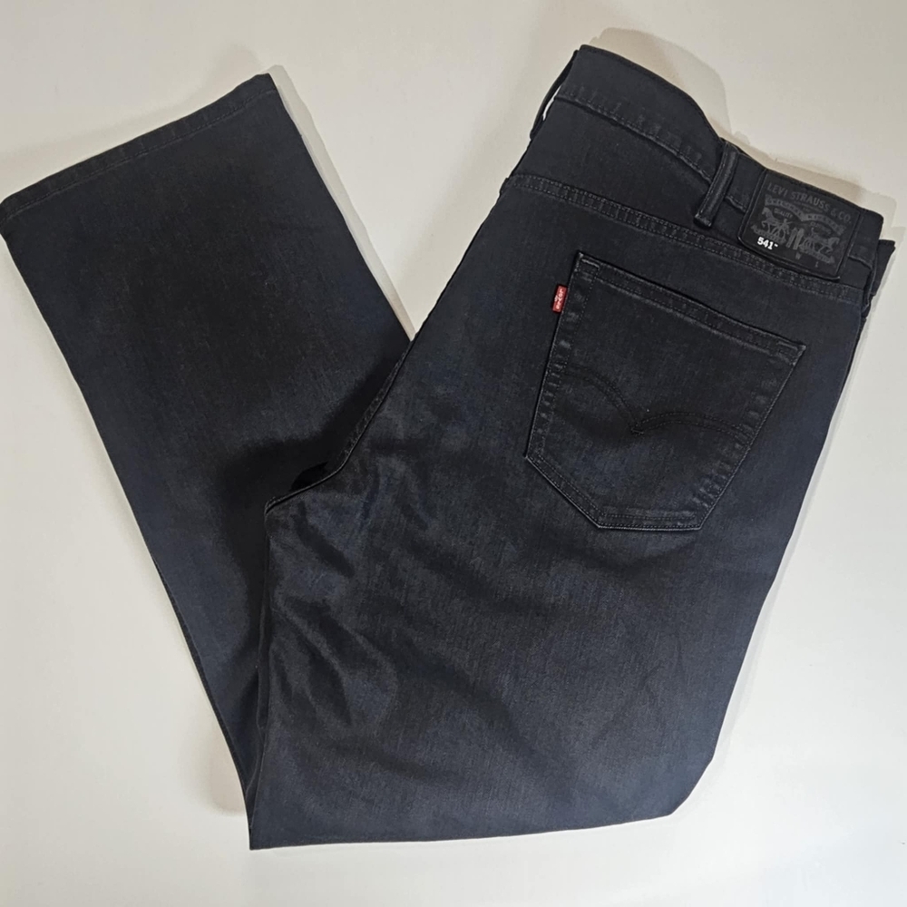 Levis Jeans Mens 44 Waist Large Gray High Rise Straight Leg 541 Essential Denim - Picture 7 of 8